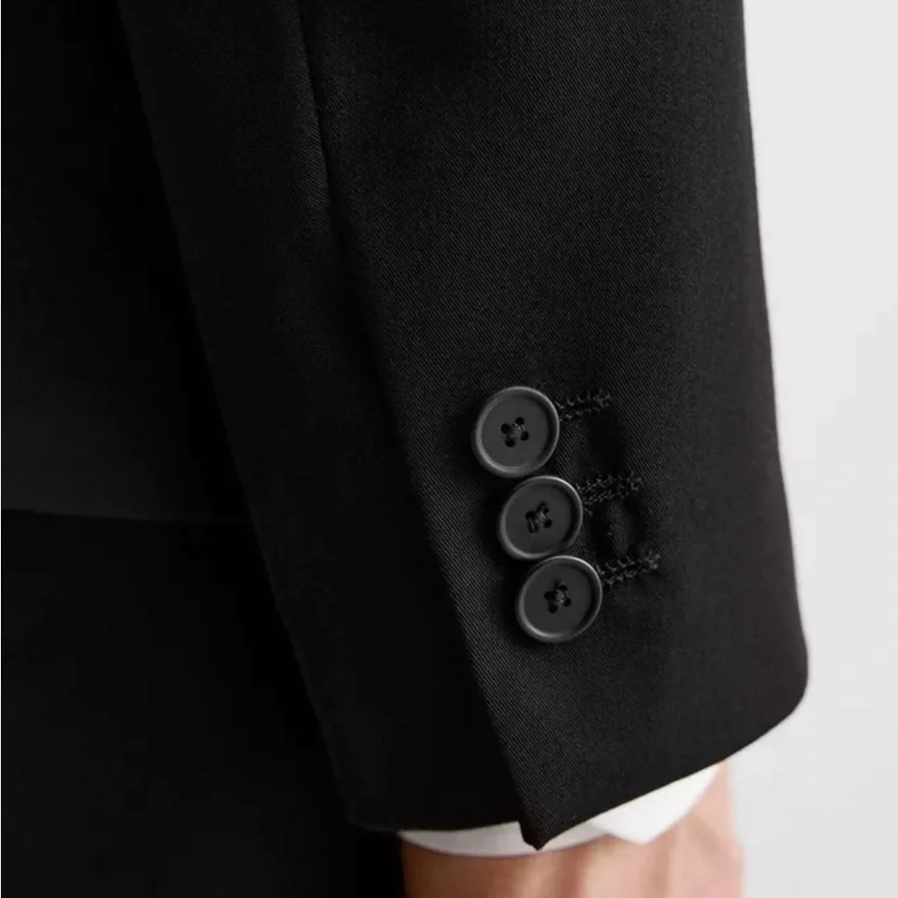 Zara Classic Black Men's Blazer Size 40 Slim fit Formal jacket